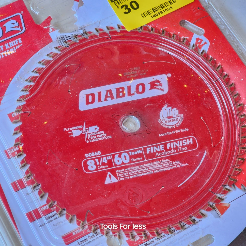 Diablo 8-1/4 in. X 60-teeth Fine Finish Circular Saw Blade Diablo 8-1/4 in. X 60-teeth Fine Finish Circular Saw Blade